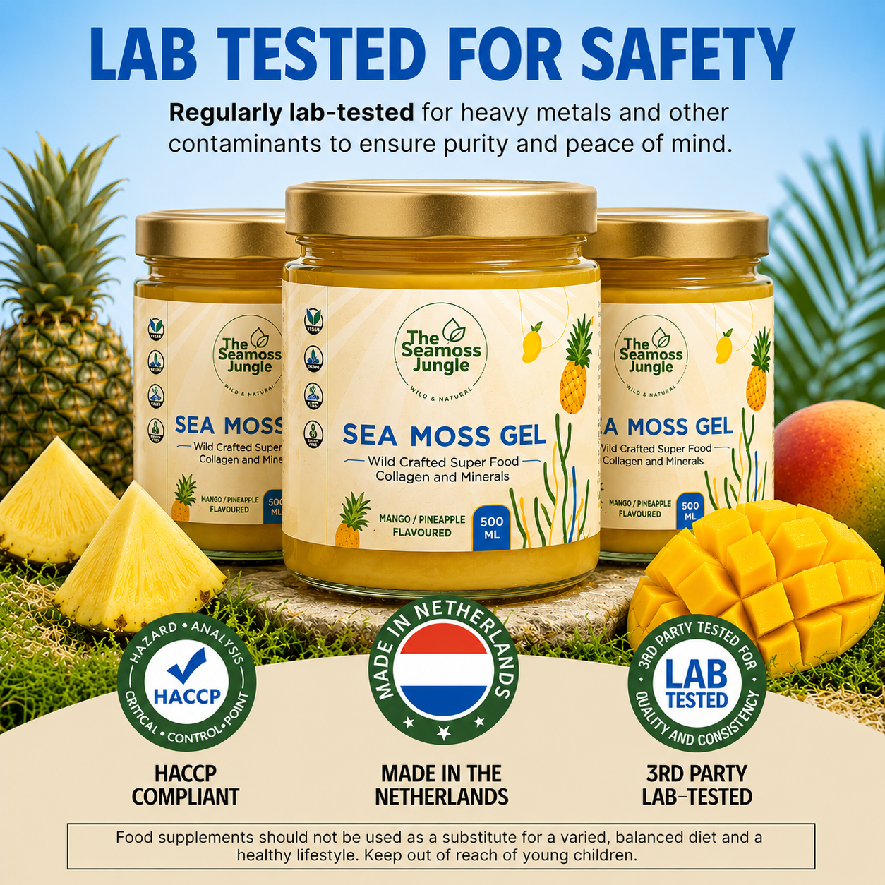 Sea Moss Gel – Mango/Piña - 500 ml