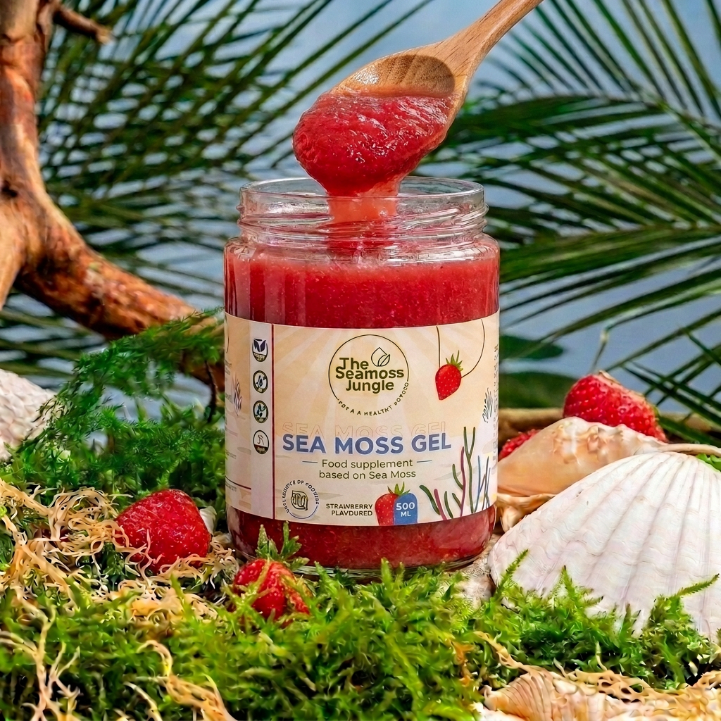 Gel de Sea Moss – Fresa – 500 ml